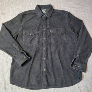 Schnees Bozeman Madison Moleskin Shirt Mens XL Charcoal Snap Button Down Work